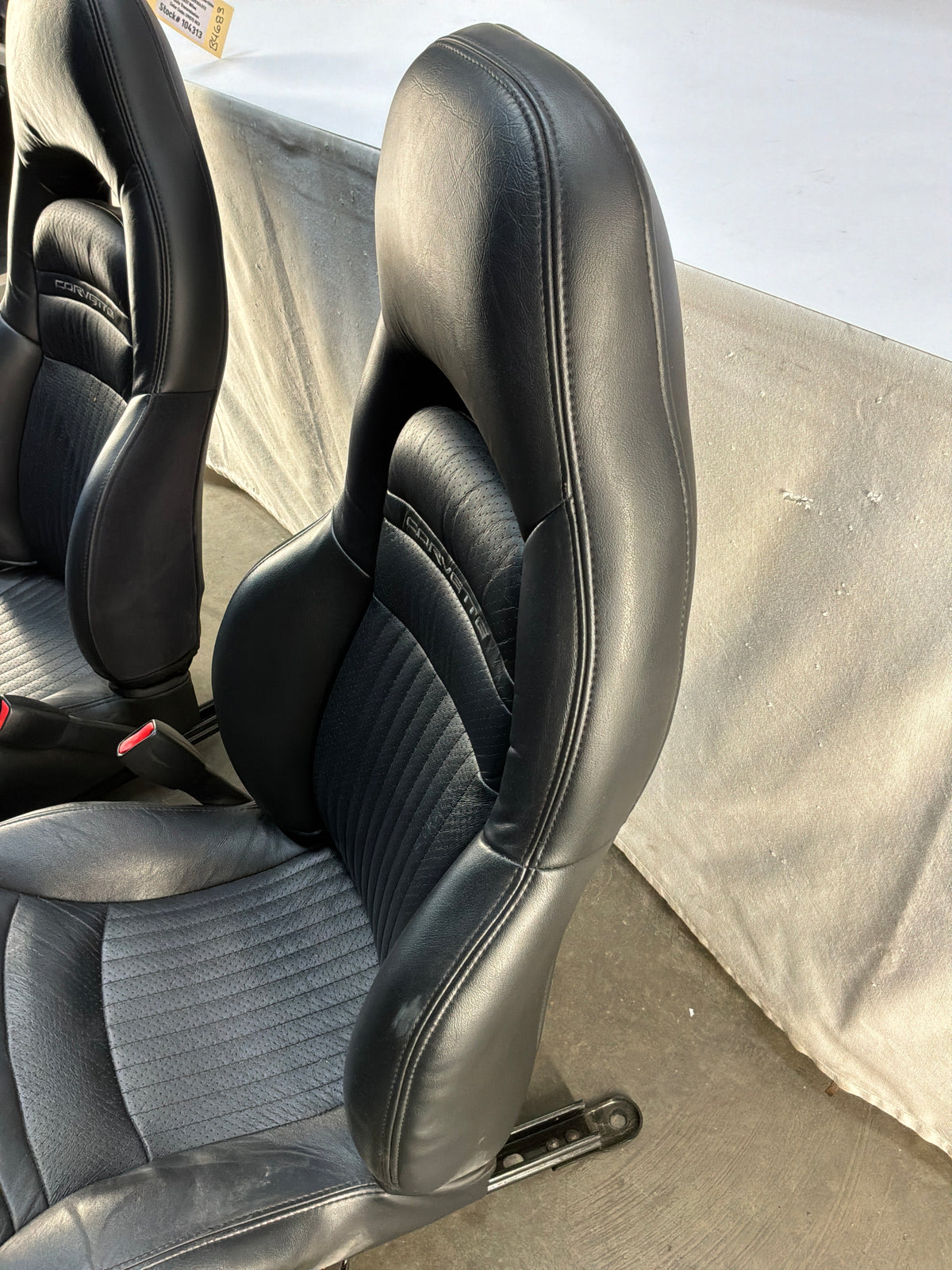 2002 Chevy C5 Corvette Convertible Seats RH & LH Front Black Leather Seats OEM