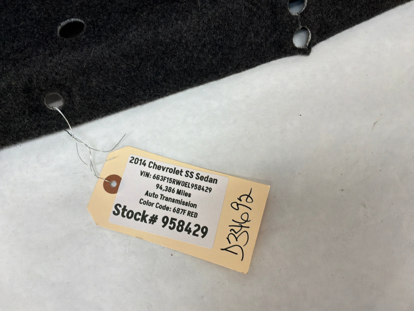 Trunk deck lid liner - Day's Parts Yard