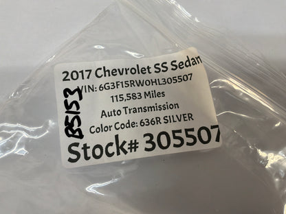 2017 Chevy SS Sedan Positive Battery Cable Cover OEM