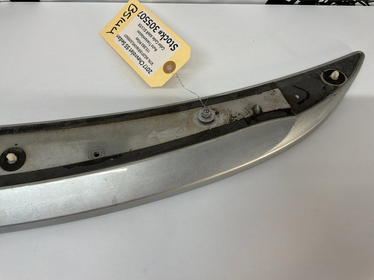 2017 Chevy SS Sedan Trunk Deck Lid Spoiler Wing Silver OEM