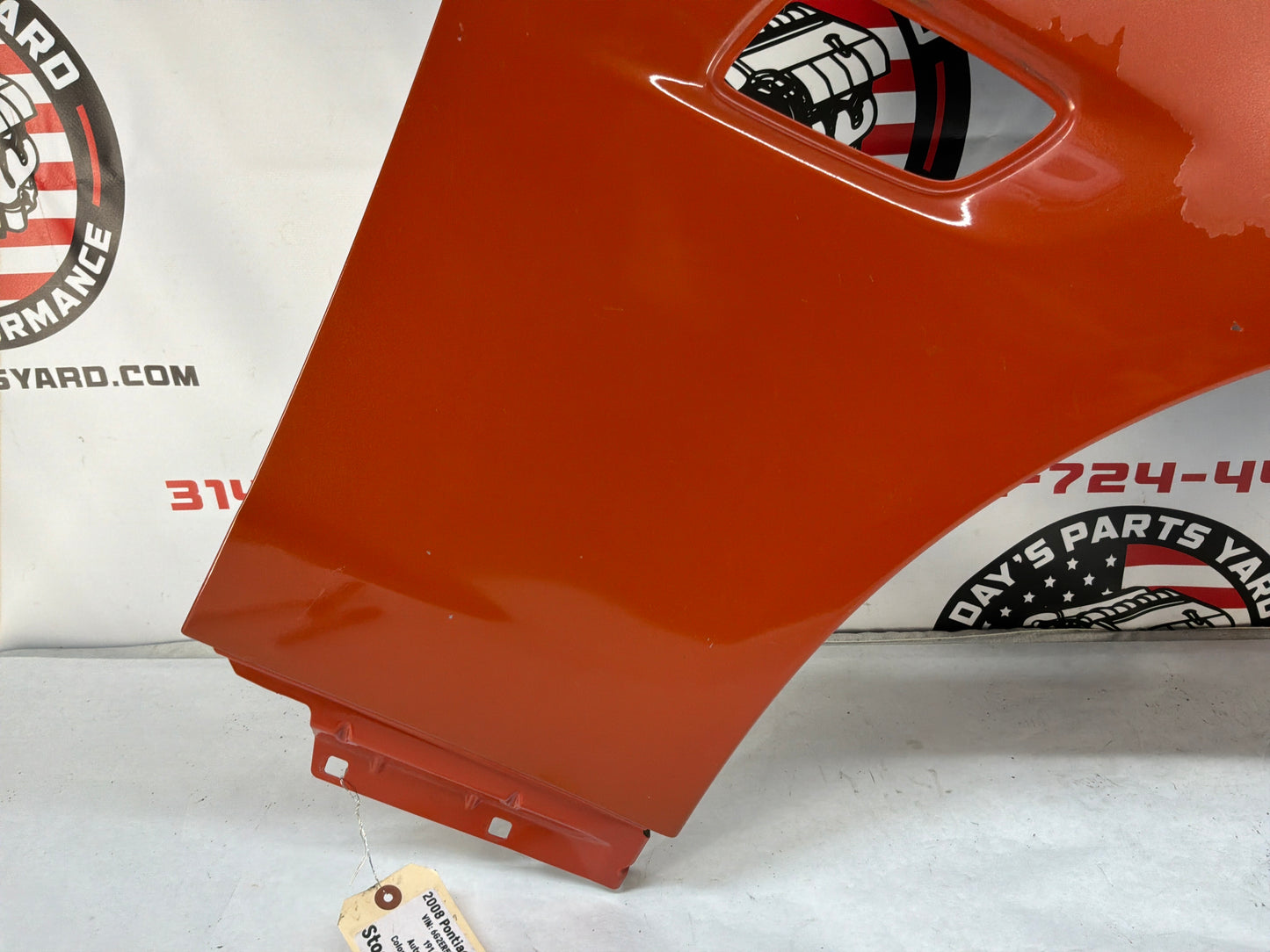 2008 Pontiac G8 Base RH Passenger Front Fender Orange OEM