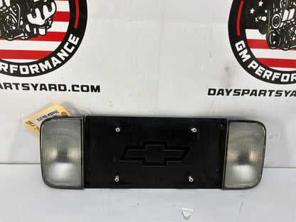 2002 Chevy Corvette Convertible Rear License Plate Bracket Finish Panel Reverse Lights Lamps OEM