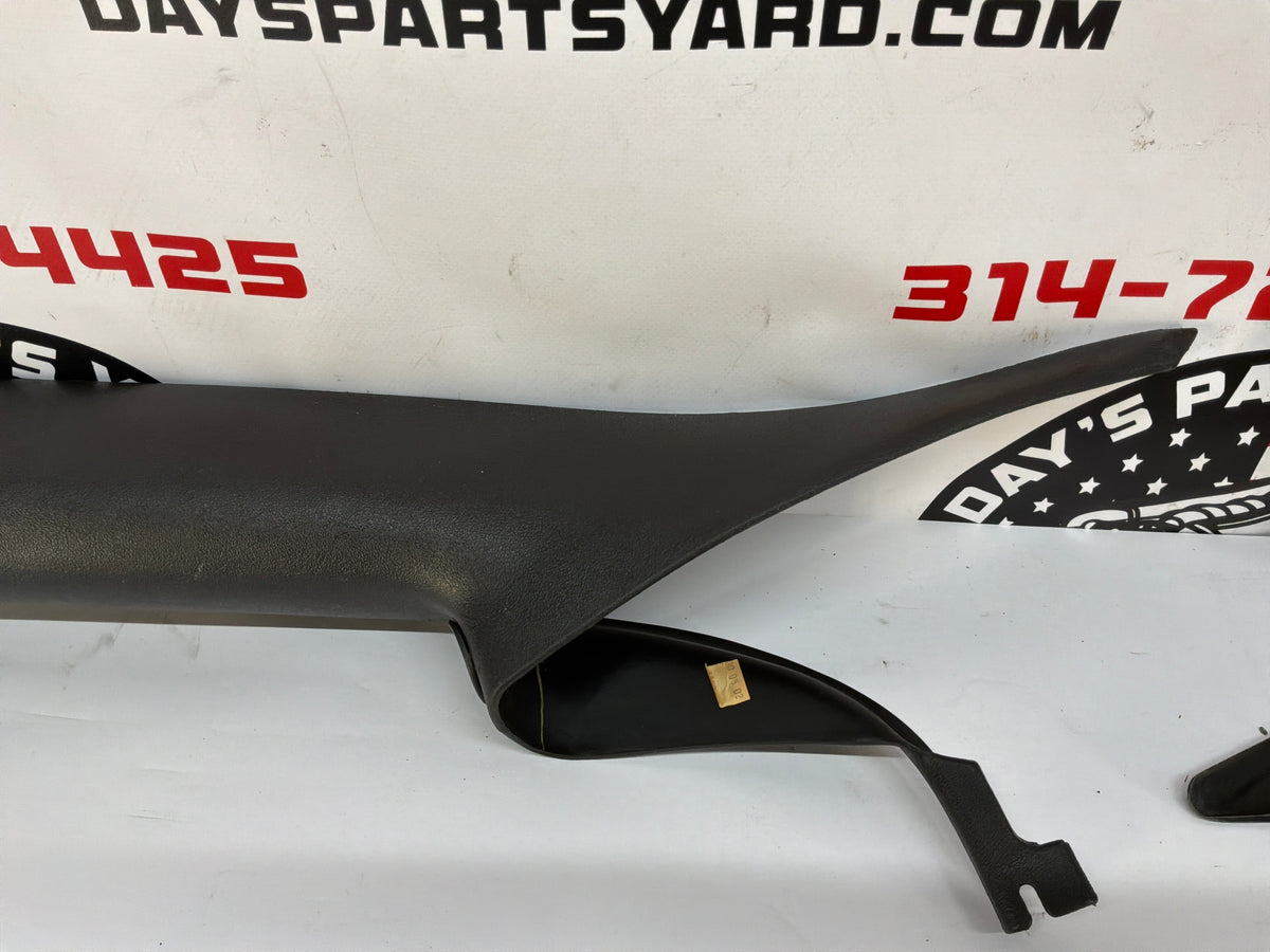 2002 Pontiac Firebird Trans Am WS6 RH & LH Interior Windshield A Pillar Trim Molding Ebony OEM