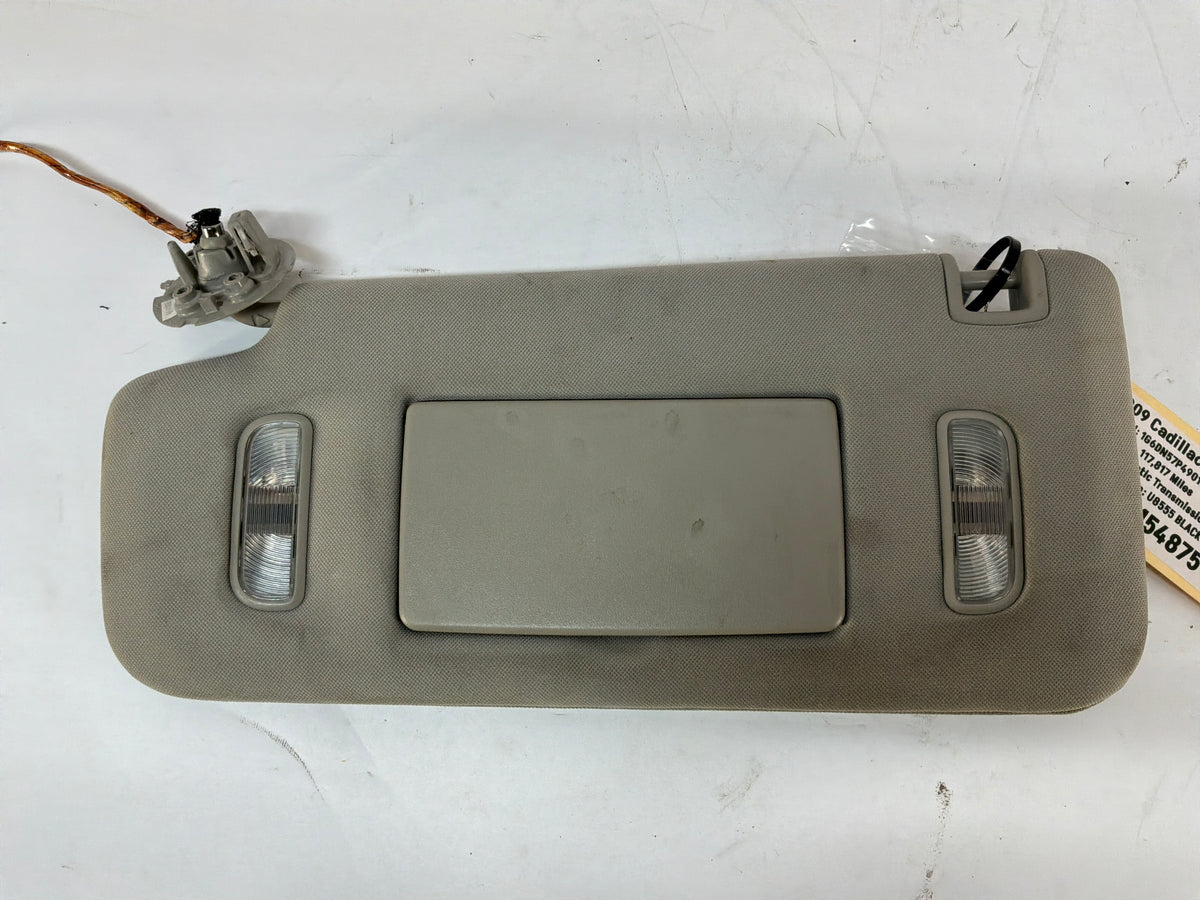 2009 Cadillac CTS-V RH & LH Sunvisor Sun Visor Shade Set w/ Clips OEM Light Titanum
