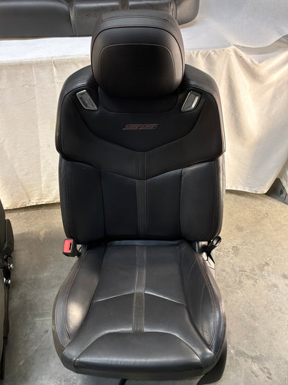 2015 Chevrolet SS Sedan Front and Rear Black Leather Seats OEM