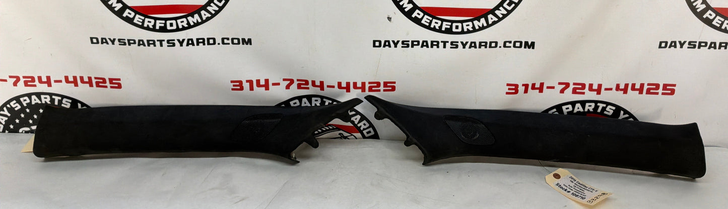 2016 Cadillac CTS-V RH & LH Interior A Pillar Trim Black Suede OEM