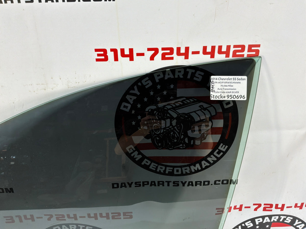 2014 Chevy SS Sedan LH Driver Front Door Window Glass OEM