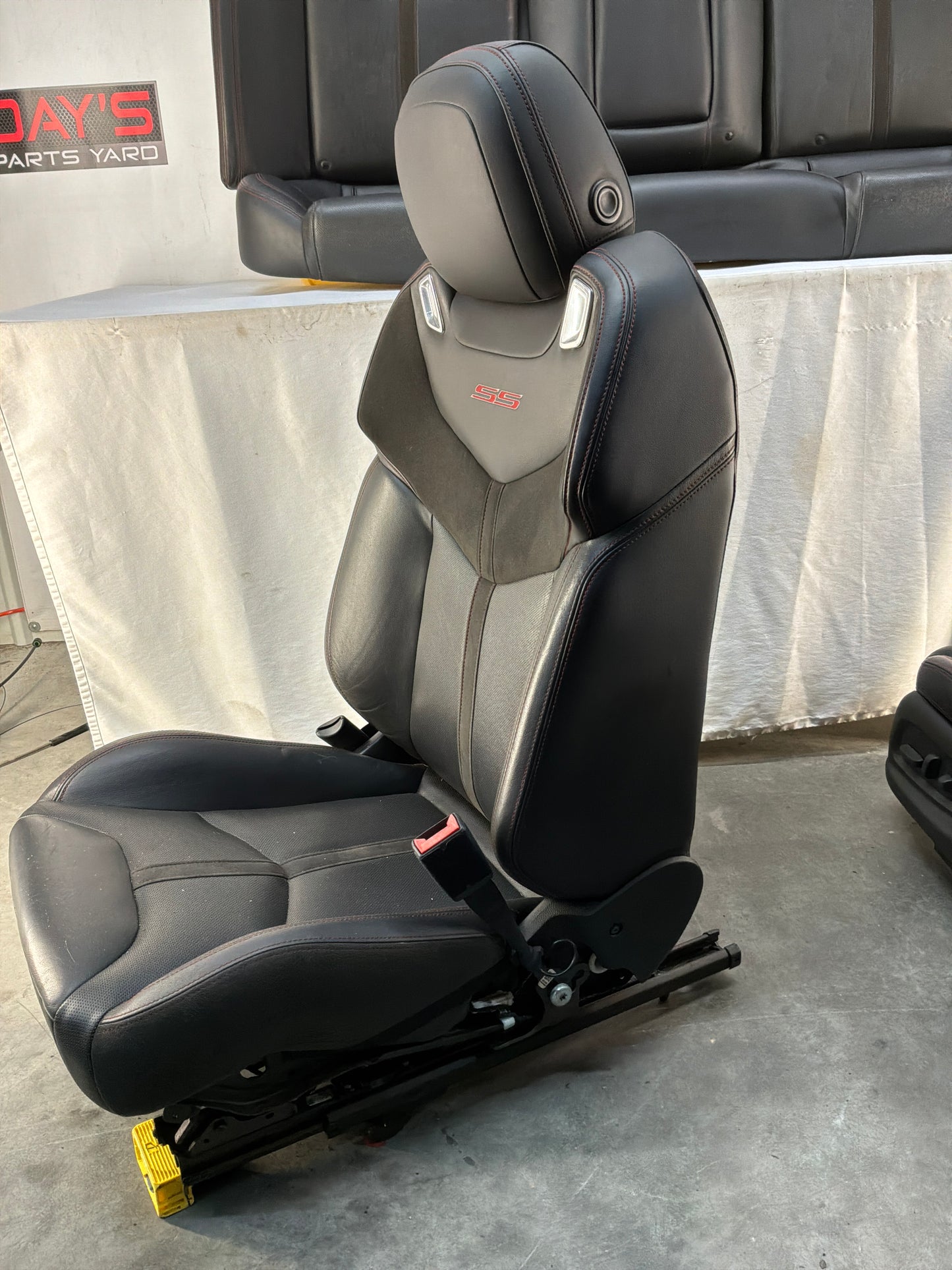 2015 Chevrolet SS Sedan Front and Rear Black Leather Seats OEM