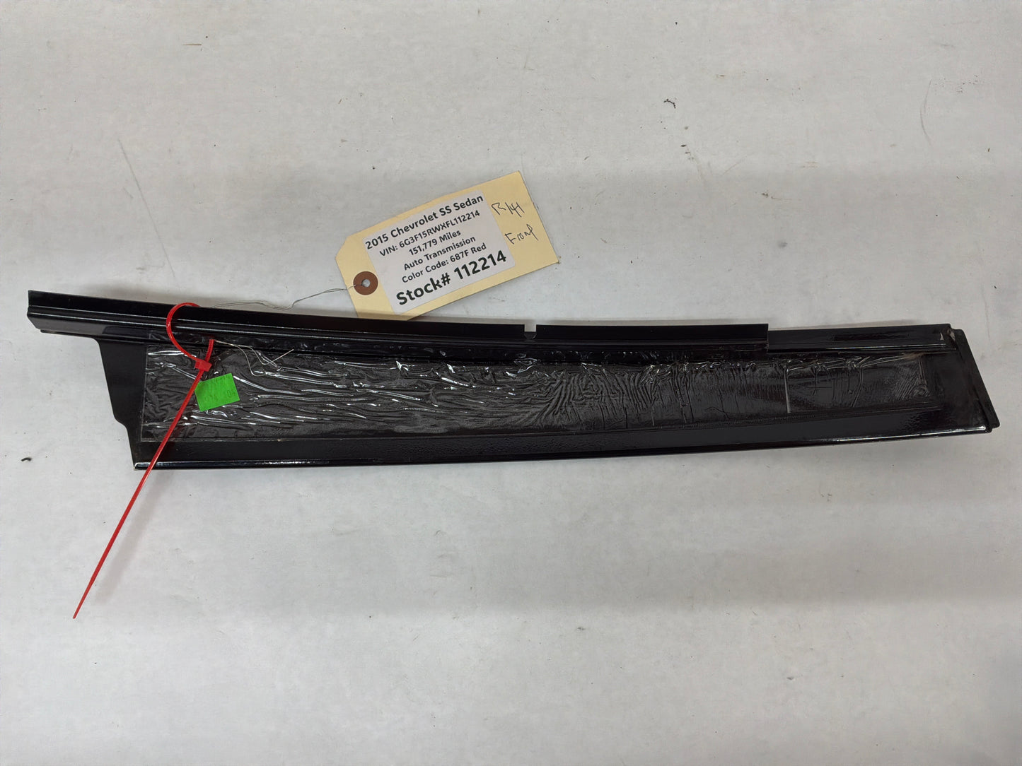 2015 Chevy SS Sedan Rear RH Passenger Door Front Pillar Post Trim Black OEM