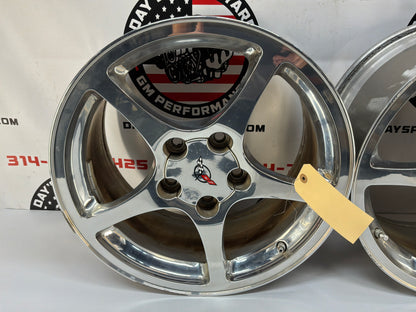 2002 Chevy C5 Corvette 17x8.5 18x9.5 Factory OEM Wheels Rims