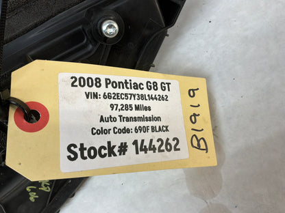 2008 Pontiac G8 GT LH Driver Exterior Out Side Mirror Black OEM