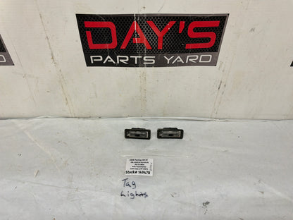 2008 Pontiac G8 GT Trunk Deck Lid License Plate Tag Lights Lamps Housings OEM