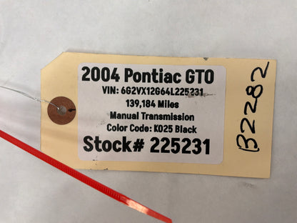 2004 Pontiac GTO RH & LH Taillight Tail Light Wire Wiring Harness Sockets OEM