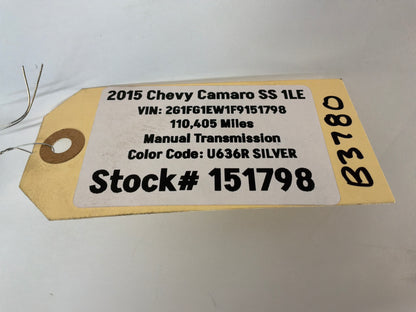 2015 Chevy Camaro SS 1LE Evap Line OEM