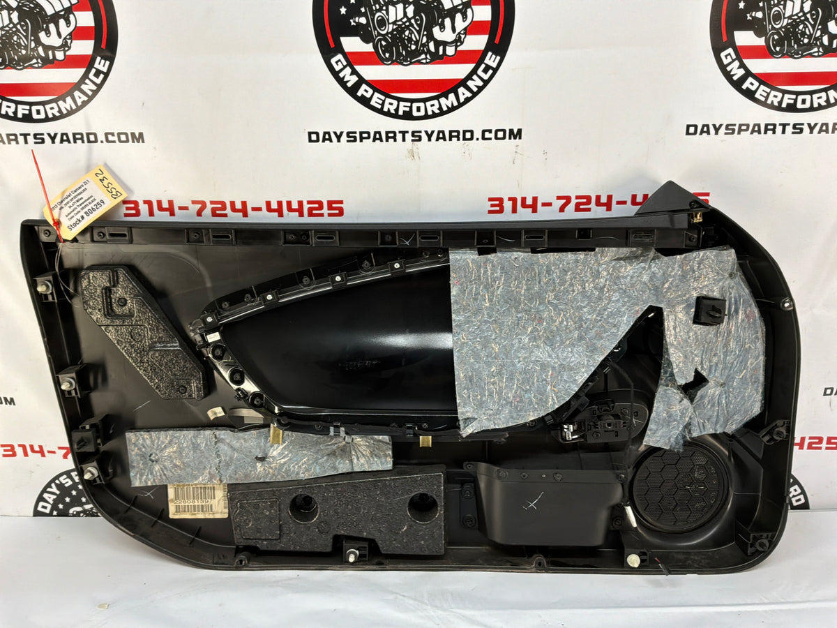 2013 Chevy Camaro ZL1 RH Passenger Carbon Flash Front Interior Door Panel Trim OEM
