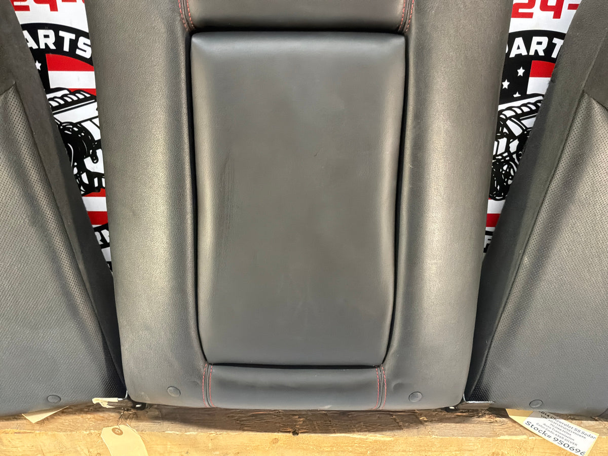 2014 Chevy SS Sedan Seats Fronts and Rears Black Leather Alcantara Suede OEM