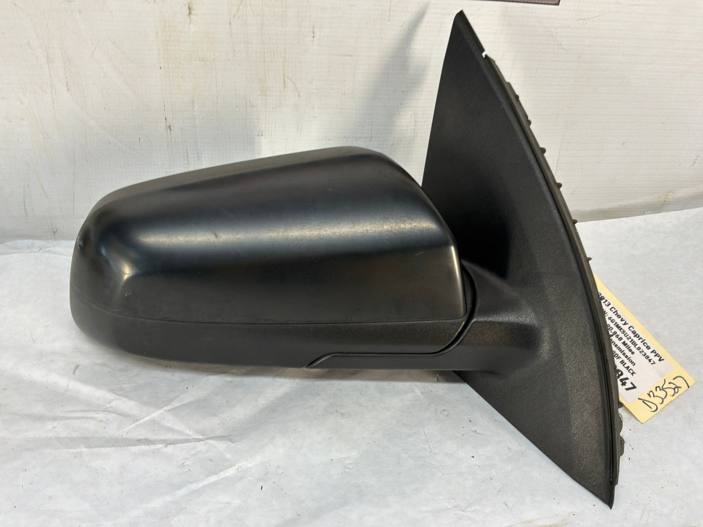 2013 Chevy Caprice PPV RH Passenger Exterior Out Side Mirror Black OEM - Day's Parts Yard