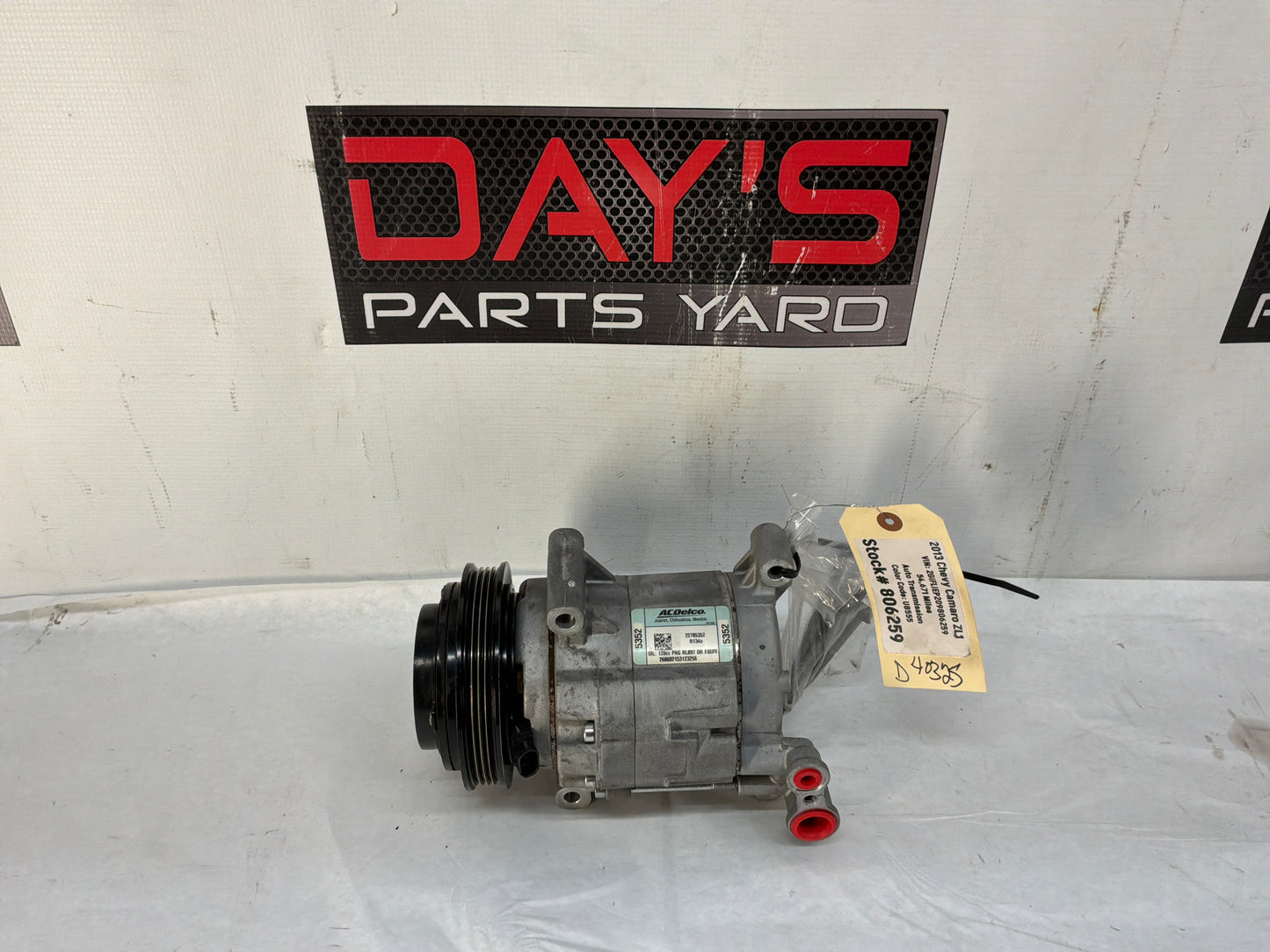 2013 Chevy Camaro ZL1 AC A/C Air Conditioner Compressor w/ Hardware OEM