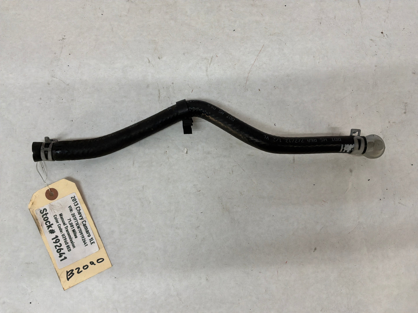 2013 Chevy Camaro 1LE Brake Booster Vacuum Sensor w/ Hose OEM