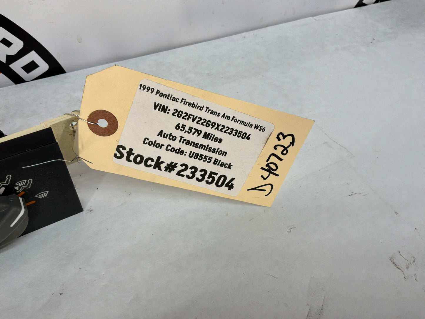 1999 Pontiac Firebird Trans Am Formula WS6 HVAC Climate Control Dash Switch Panel OEM