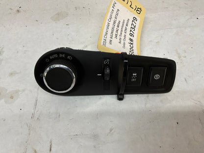 2014 Chevy Caprice PPV Headlight Lamp Light Switch w/ Trim Plate OEM