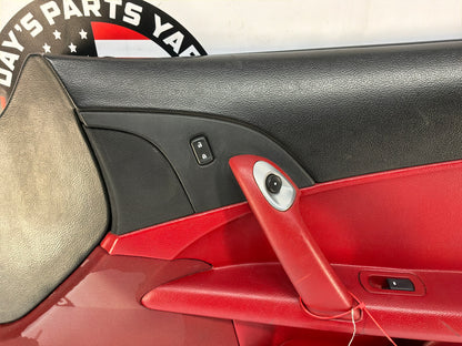 2007 Chevy C6 Corvette Convertible RH Passenger Interior Door Panel Red OEM