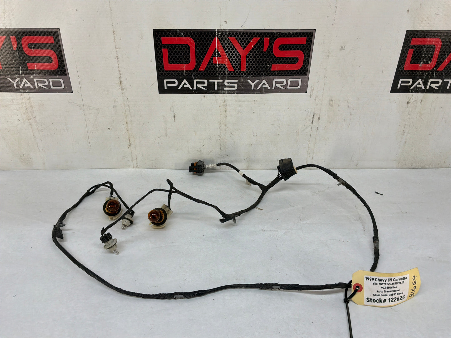 1999 Chevy C5 Corvette Front Bumper Fog Light Wire Wiring Harness OEM
