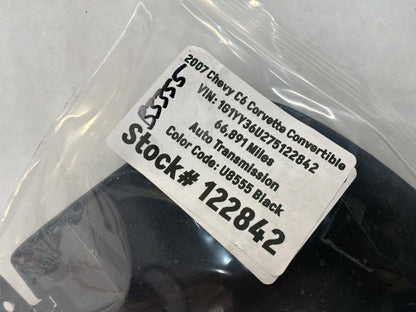 2007 C6 Corvette Convertible Gas Fuel Tank Filler Door Lid Cover w/ Cap  Black OEM