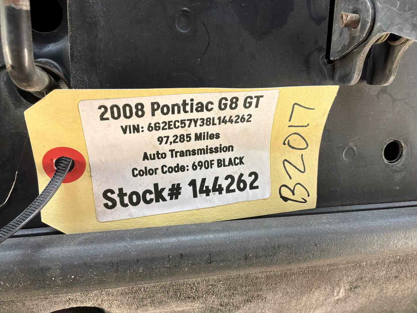 2008 Pontiac G8 Base Hood Assembly Black  OEM
