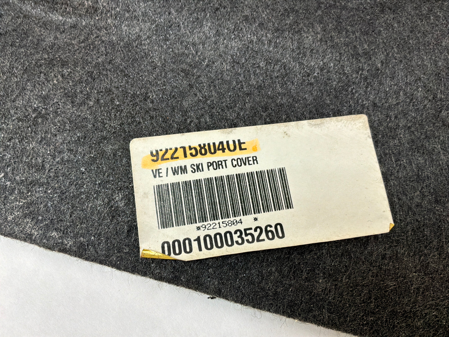 2008 Pontiac G8 Base Ski Port Felt Cover OEM