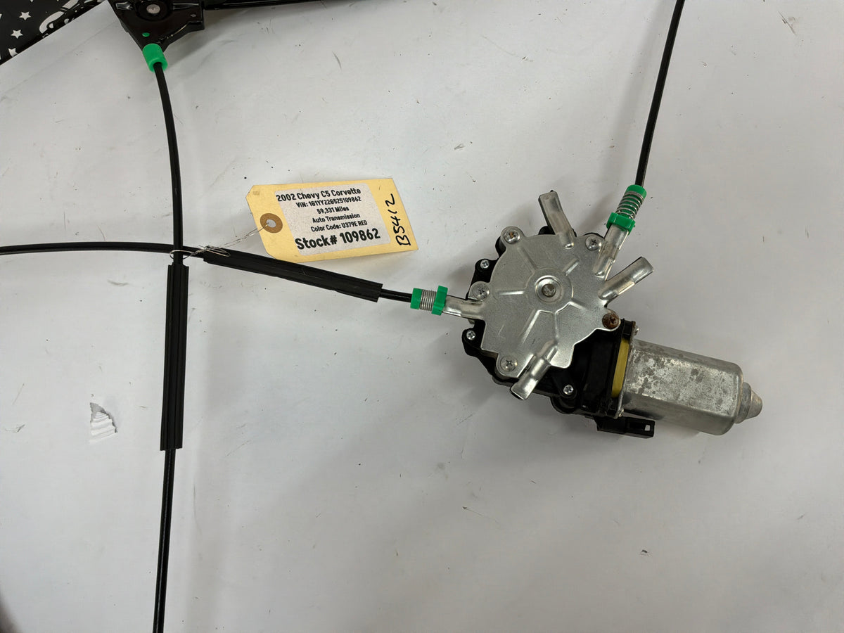2002 Chevy C5 Corvette LH Driver Front Window Regulator w/ Motor OEM