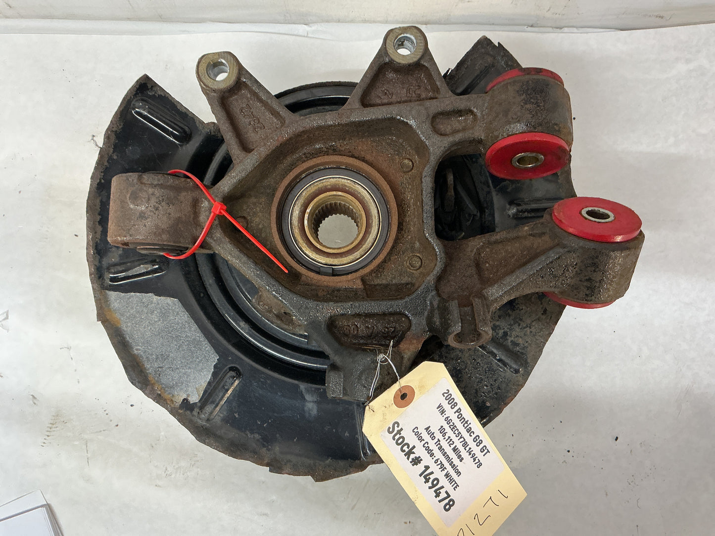 2008 Pontiac G8 RH Passenger Rear Suspension Spindle Hub Knuckle Wheel Bearing OEM