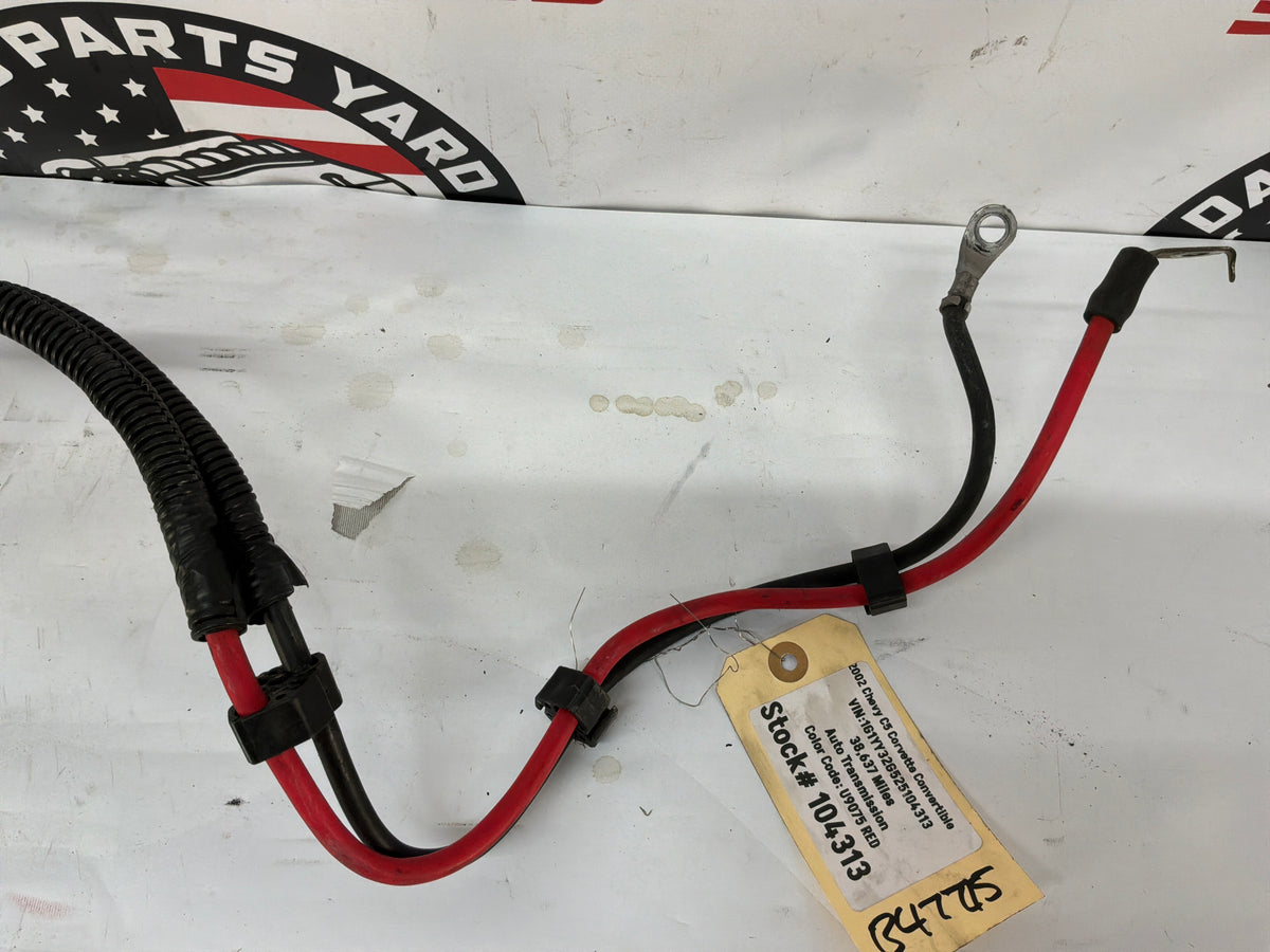 2002 Chevy Corvette Convertible Positive Negative Battery Charger Wire Wiring Harness OEM