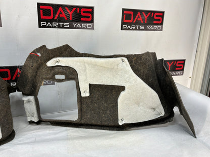 2011 Cadillac CTS-V Coupe RH & LH Interior Quarter Trunk Carpet Felt Liner Trim Panels OEM