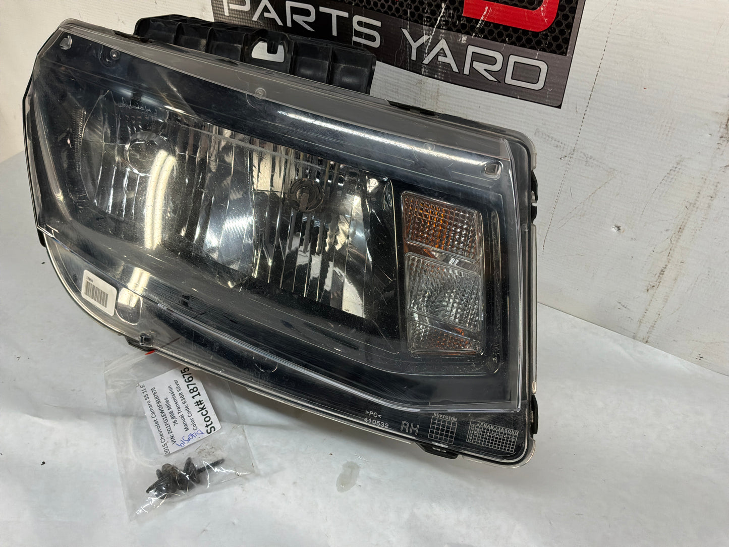 2015 Chevrolet Camaro SS 1LE RH Passenger Head Light Headlight HID OEM