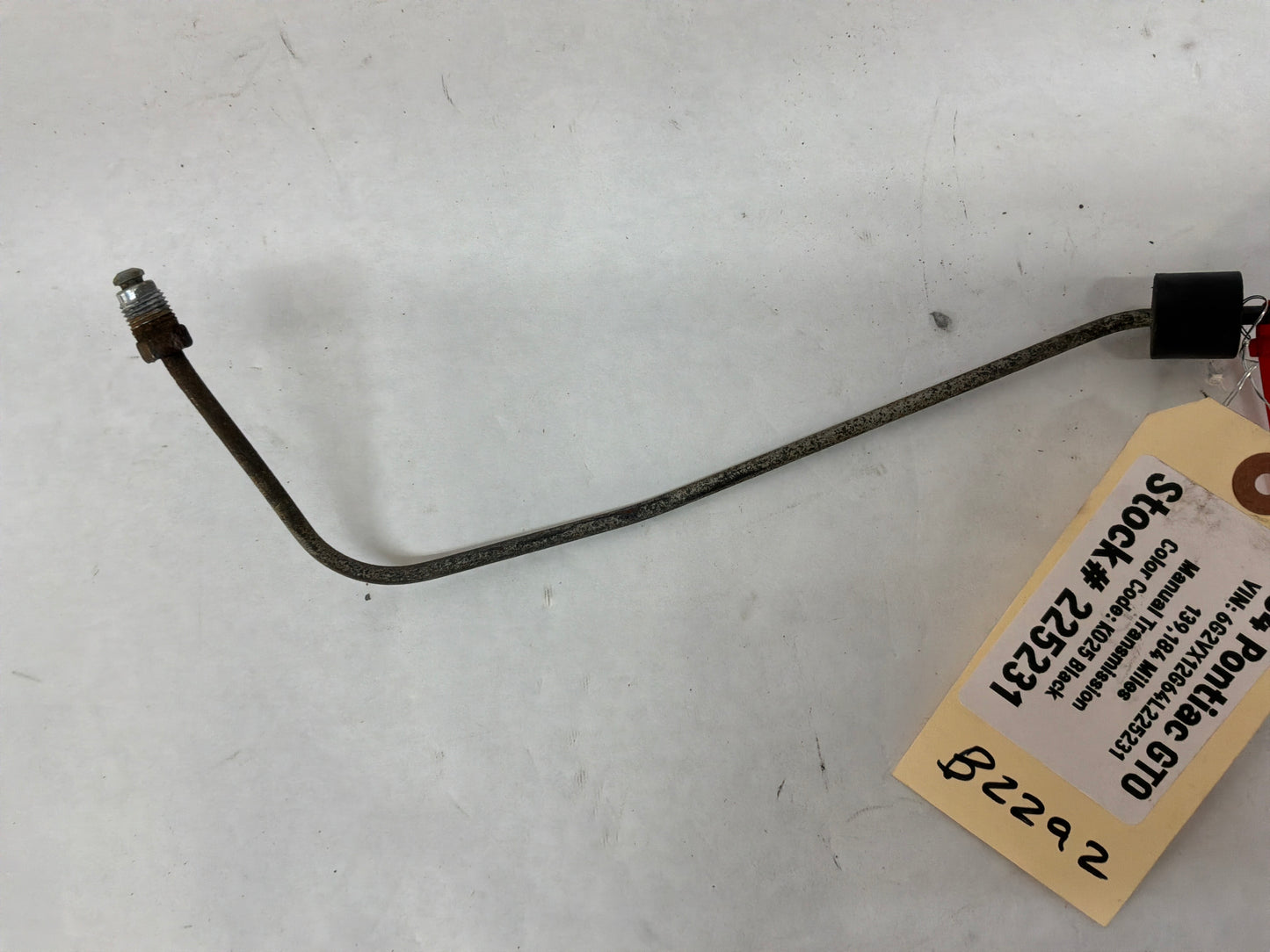 2004 Pontiac GTO RH Passenger Rear Suspension Control Arm Hard Brake Line Tube Hose OEM