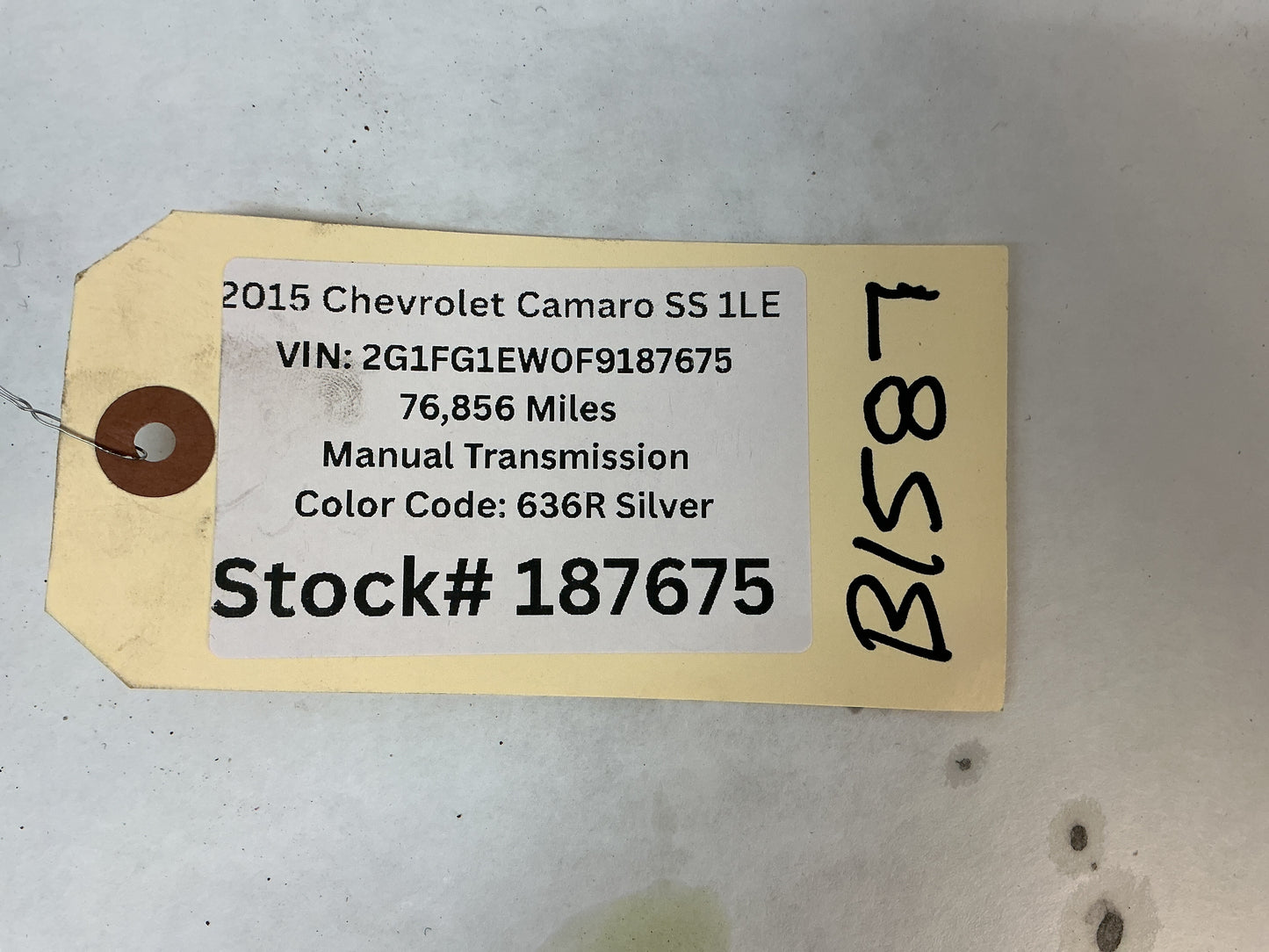 2015 Chevrolet Camaro SS 1LE Ac bracket