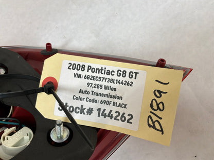 2008 Pontiac G8 Base LH Driver Tail Light Lamp Taillight OEM