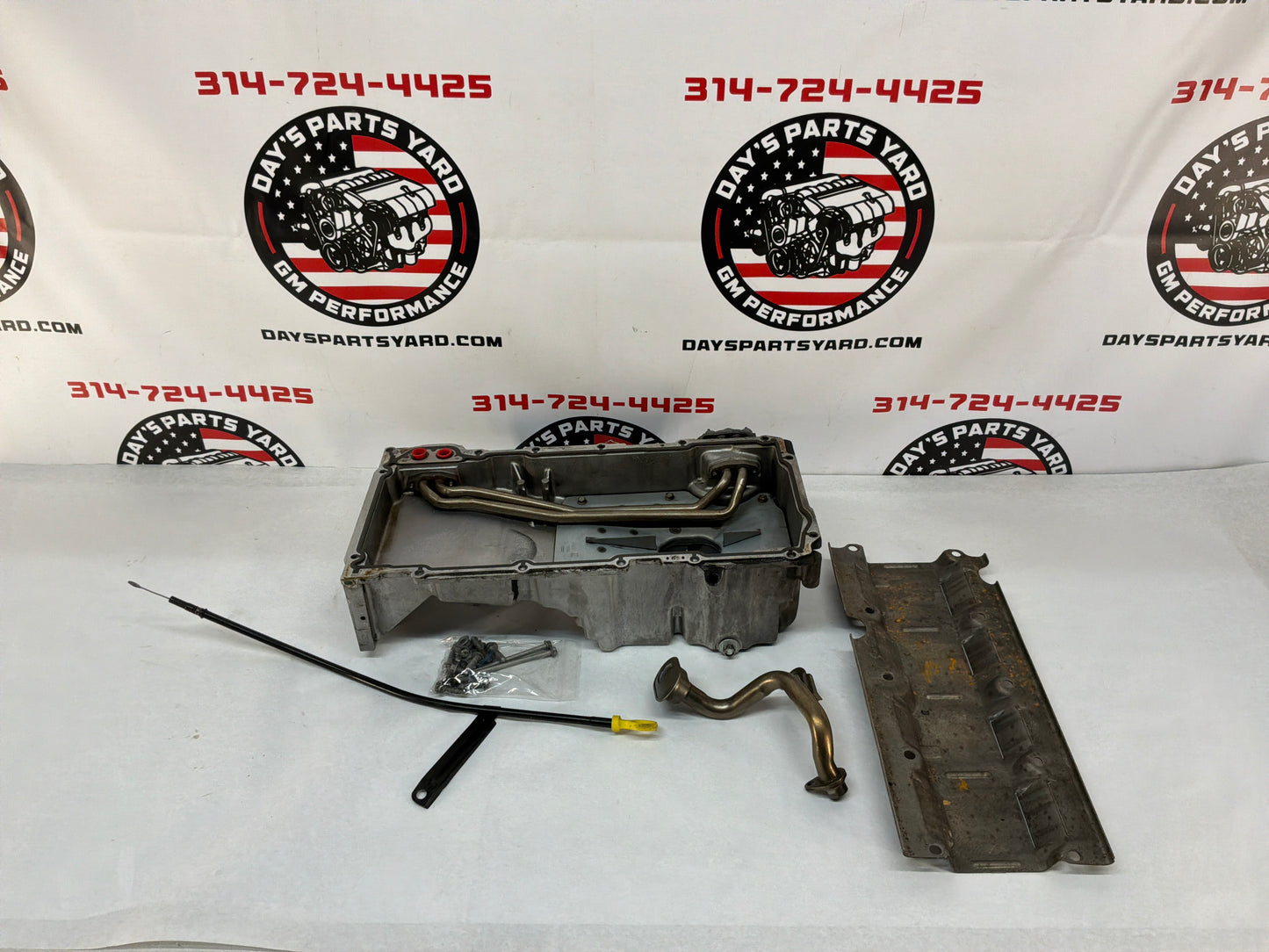 2005 Pontiac GTO Complete Oil Pan Assembly Pick Up Tube Windage Tray Dip Stick OEM