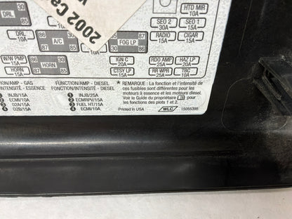 2002 Cadillac Escalade EXT Fuse Box Cover Lid OEM