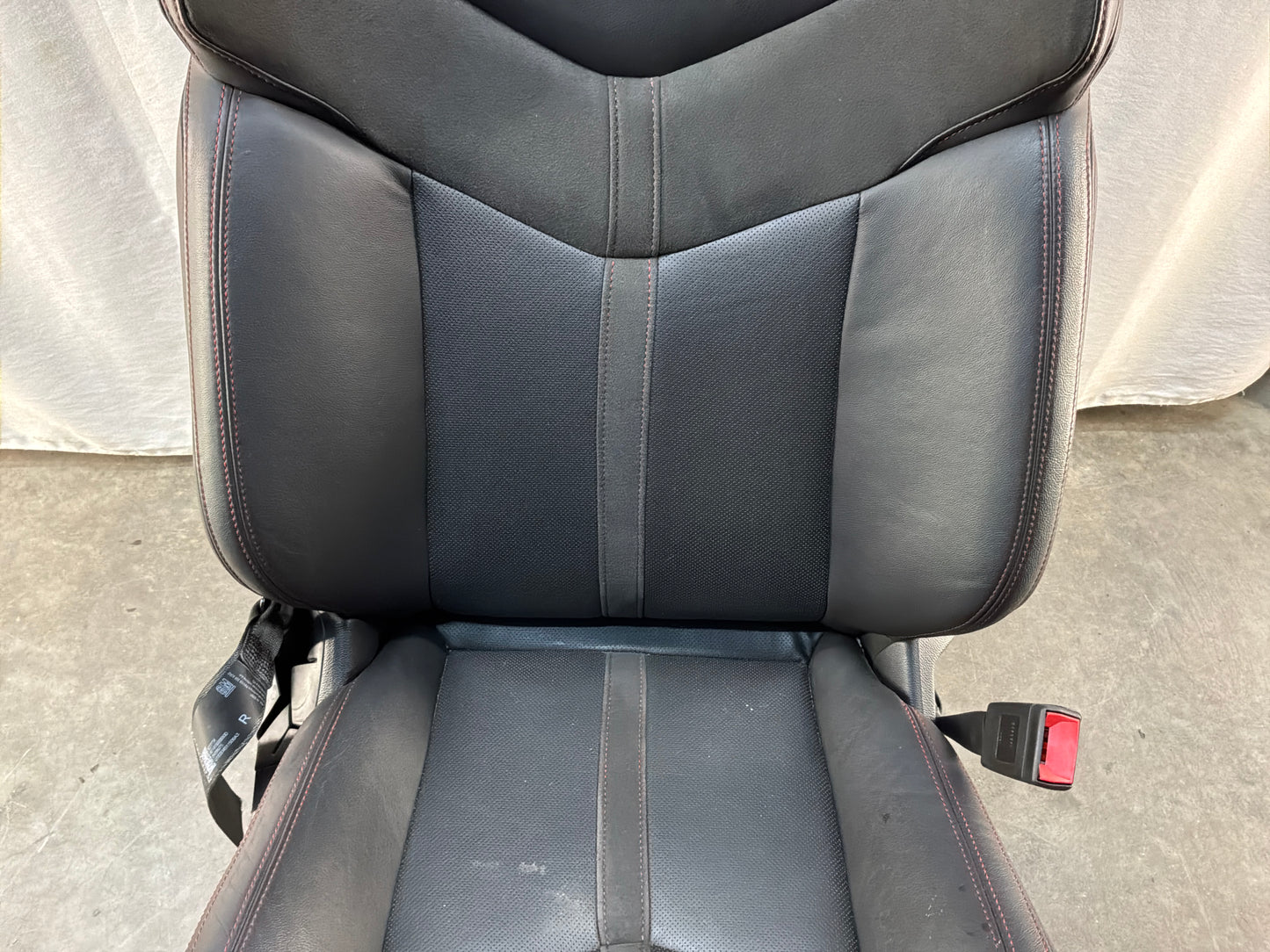 2017 Chevy SS Sedan RH Passenger Front Seat Black Leather Alcantara Suede OEM