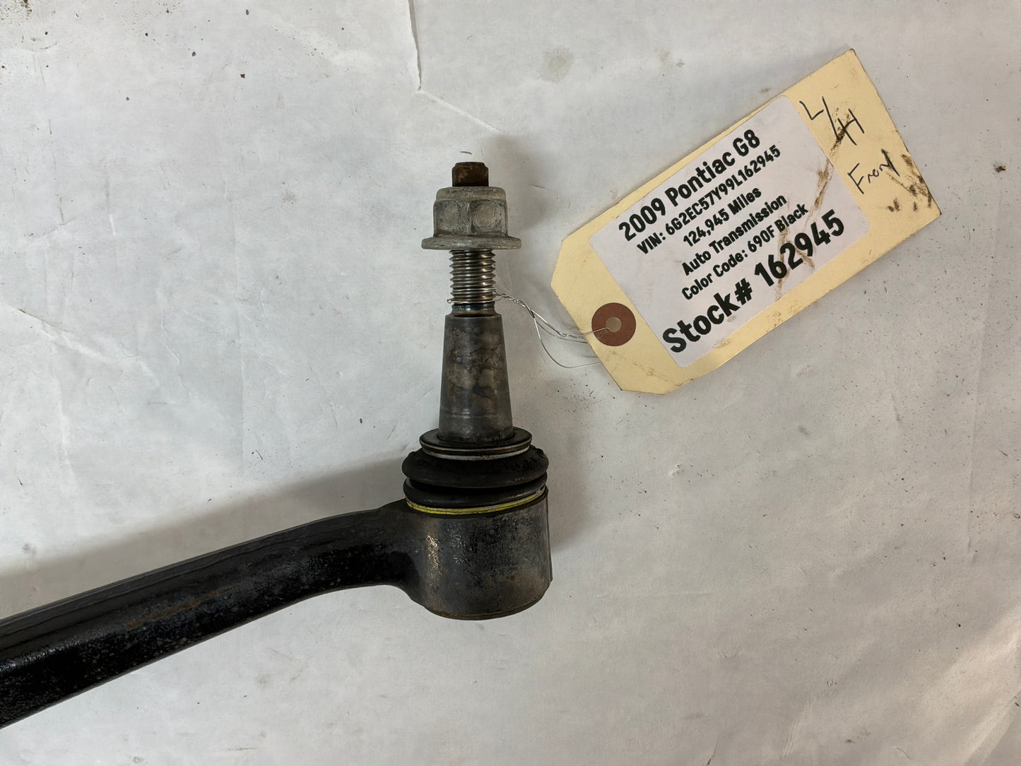 2009 Pontiac G8 LH Driver Front Suspension Lower Front Control Arm OEM