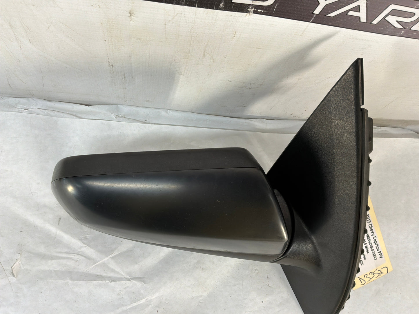 2013 Chevy Caprice PPV RH Passenger Exterior Out Side Mirror Black OEM - Day's Parts Yard