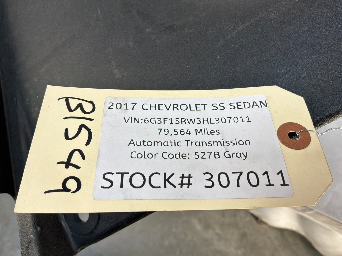2017 Chevy SS Sedan Trunk Interior Cargo Liftgate Wall Plate Cover Garnish Trim Molding OEM