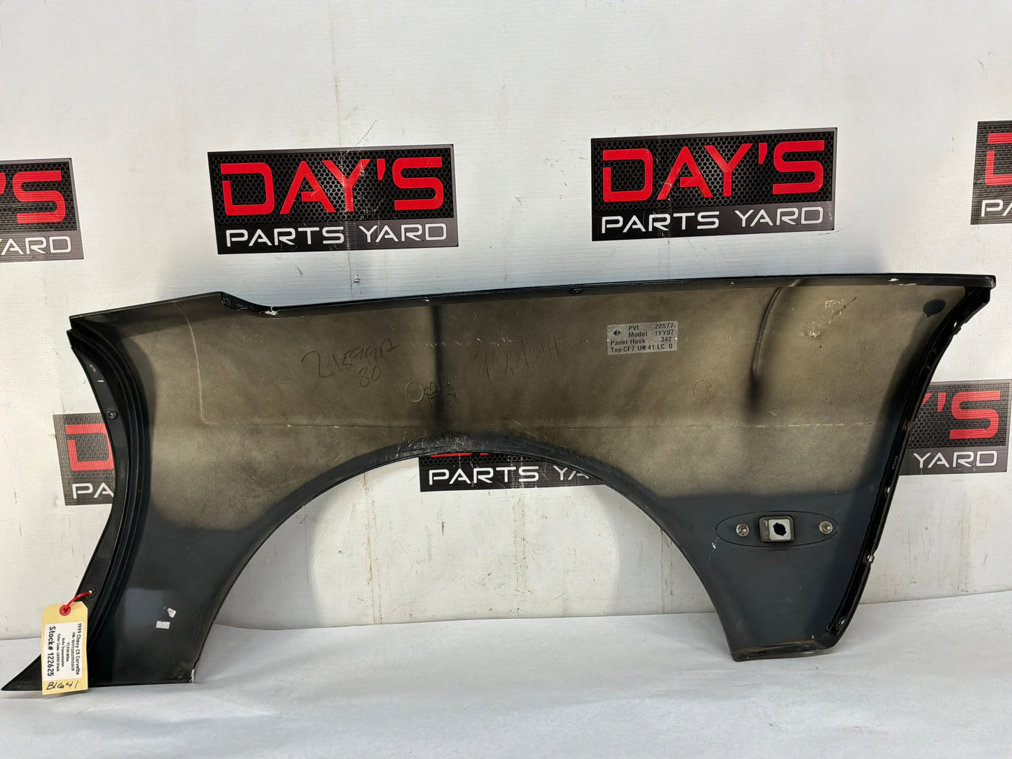 1999 Chevy C5 Corvette RH Passenger Rear Quarter Fender Black OEM