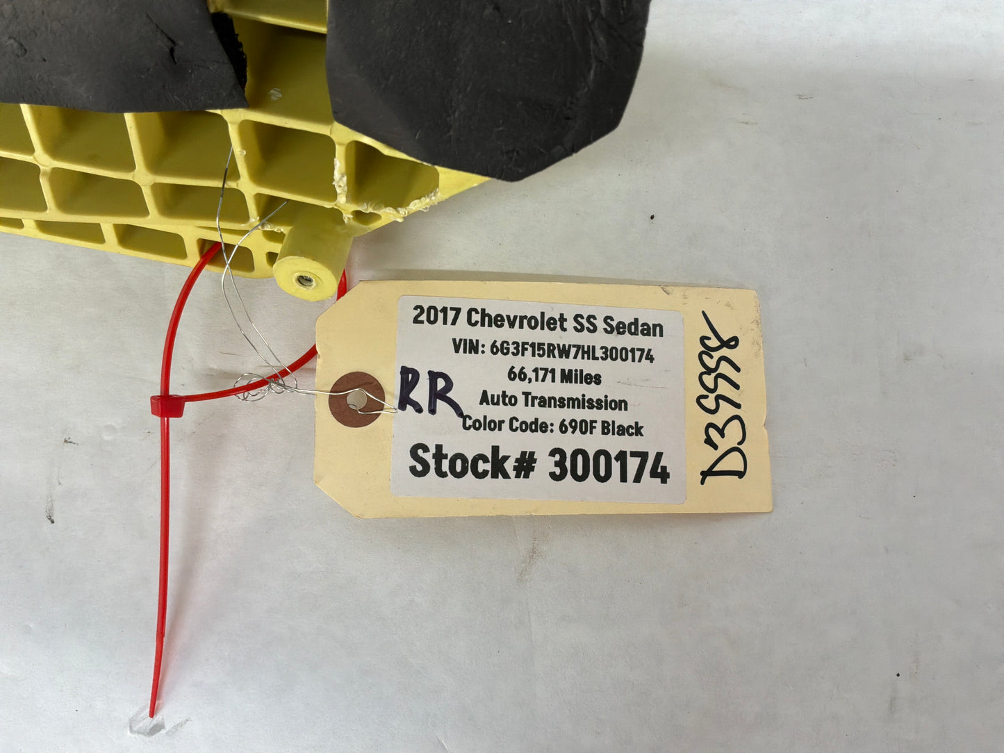 2017 Chevy SS Sedan RH Passenger Rear Side Door Inner Panel Lower Energy Absorber OEM