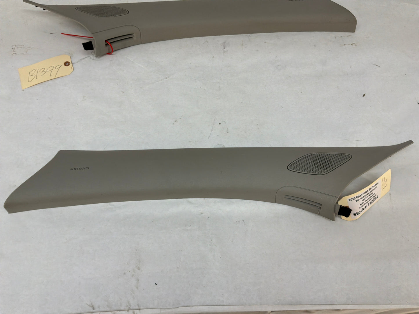 2015 Chevy SS Sedan RH & LH Interior A Pillar Windshield Trim Panel Moldings OEM
