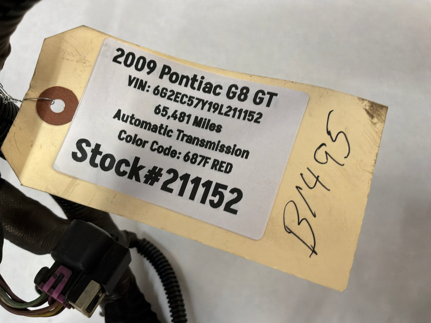 2009 Pontiac G8 GT Engine Transmission Wire Wiring Harness OEM