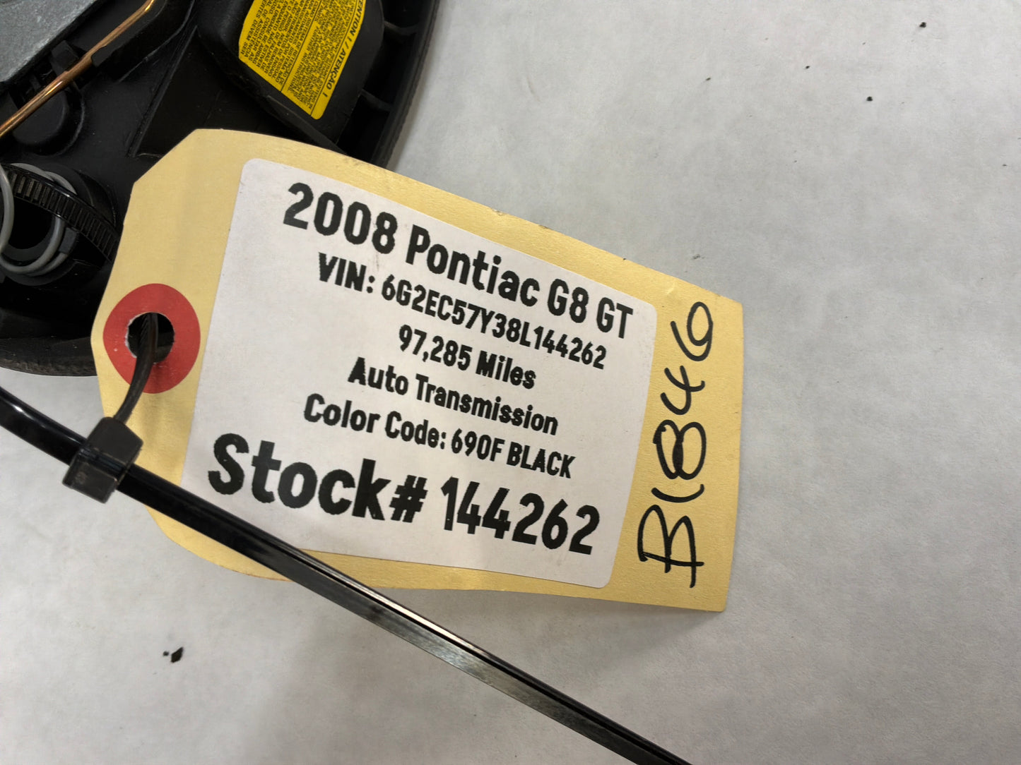 2008 Pontiac G8 Steering Wheel Airbag Air Bag OEM
