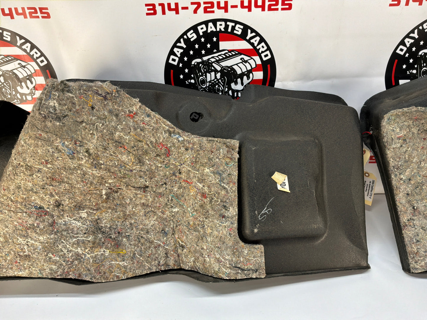 2006 Cadillac CTS-V RH & LH Interior Quarter Trunk Carpet Felt Liner Trim